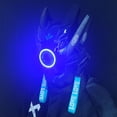 thumbnail image 3 of Anime Cyberpunk casco Shinobi Samurai máscara Cosplay Dreadlocks máscara fresca con trenzas Led regalo de Navidad y Halloween, 3 of 4