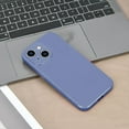 thumbnail image 3 of Case Compatible with iPhone 14 6.1 Inches, Straight Edge Fine Hole Soft Liquid Silica Gel  Grade Shockproof Fingerprint Protection(Gray), 3 of 14