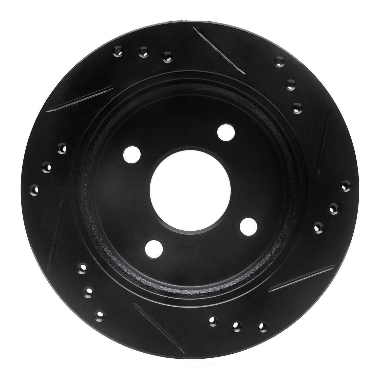 Dynamic Friction Company 633-56014L DFC Brake Rotor - Drilled And Slotted - Black
