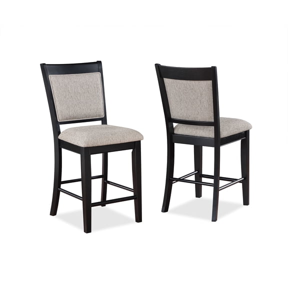 Cterwk 2 Pcs Upholstered Seat Dining Chair with Wood Frame, Armless Side Chair for Living Room, Dining Room