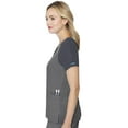thumbnail image 5 of Med Couture Women's Scrub Top, Raglan Sleeves for Modern Fit, 6 Pockets 2-Way Stretch, Durable & Breathable Fabric - MC7425, 5 of 7