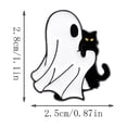 thumbnail image 2 of Mini White Ghost Shaped Halloween Decorative Badge Brooch, Lightweight Cute Spooky Accessory, Lovely Pin Ornament for Clothing Backpack Bag Holiday Party Outfit Matching, 2 of 8