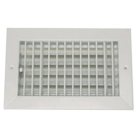 

1PACK ZoroSelect 4MJJ9 Sidewall/Ceiling Register 4 X 10 White Steel