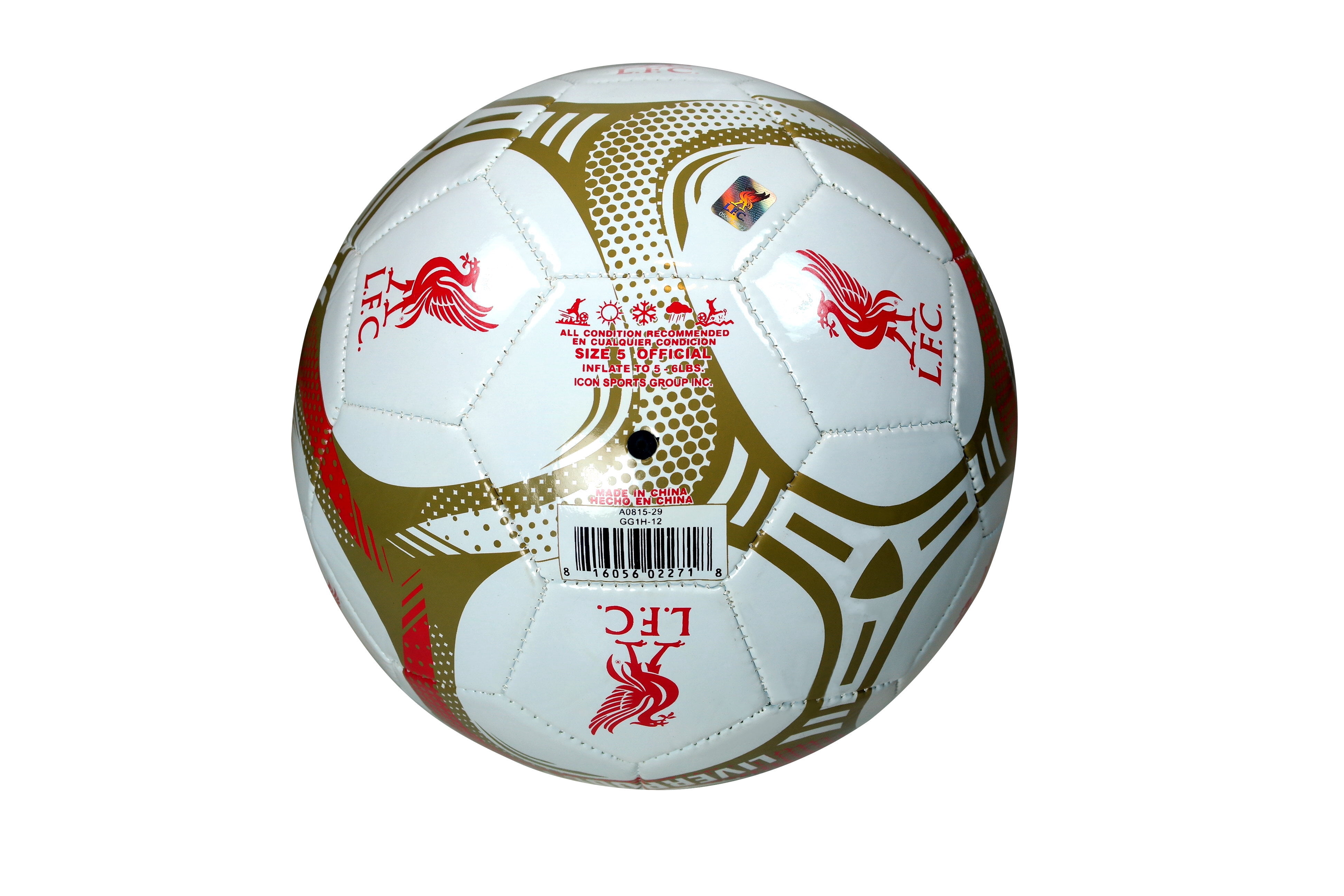 Liverpool F.C. Authentic Official Licensed Soccer Ball Size 5 -02-5