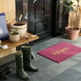 thumbnail image 6 of TOWN & COUNTRY TERRA Hiya Painted Welcome Outdoor Door Mat, Natural Coir, Heavyweight, Non-Slip Entryway Mat, Purple, 24"x36", 6 of 6