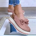 thumbnail image 3 of Zapatos planos de punta redonda hueca para mujer, suela gruesa, correa con hebilla de lazo, zapatos informales Wmkox8yii sa946, 3 of 3