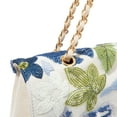 thumbnail image 2 of YIFEI Linen Sequin Embroidered Floral Bag with Linen-Woven Chain Strap, 2 of 5