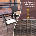 thumbnail image 4 of Gymax 2PCS Patio PE Rattan Wicker Dining Armchairs Outdoor Chair w/ Removable Cushion, 4 of 7