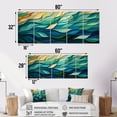 thumbnail image 4 of Designart "Gleaming Ink in Green and Yellow I" Abstract Collages Multipanel Wall Art Set - Modern Green Abstract Gallery Wall Set For Home Decor, 4 of 6