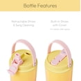 thumbnail image 4 of MAVIÉ 30oz Tumbler With Top Handle & Built-In Flip Straw + Sip Spout, Double Insulated Stainless Steel Water Bottle, 100% Leakproof & Reusable, Cup Holder Friendly Travel Coffee Mug (Pink Yellow), 4 of 4