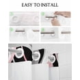 thumbnail image 5 of No Hook Shower Curtain with Snap in Liner, Pink Grey Black Abstract Art Geometric Lines Hotel Shower Curtains for Bathroom, Washable Shower Curtain Liner Set with Mesh Top Window, 72"x96", 5 of 6