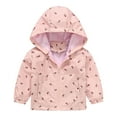 thumbnail image 2 of Gyexs Toddler Baby Spring Fall Jacket Girls Boys Cute Cartoon Windbreaker Coats Rain Jacket Hooded Zip Light Outerwear (Light Pink, 3-4 Years), 2 of 4