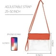 thumbnail image 2 of Clear Bag Stadium Approved - PU Leather Clear Purse Clear Crossbody bag for Concert Festival, 2 of 6