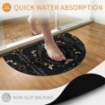 thumbnail image 6 of Half Circle Door Mat 18"×30" Whimsical Lunar Absorbent Door Mat Outside Entrance Lunar Cycle Purple Butterfly Floral Quartzcrystals Black Low-Profile Non Slip Front Rug for Kitchen Bathroom Bedroom, 6 of 9