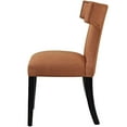 thumbnail image 4 of Modern Contemporary Urban Design Dining Kitchen Room Side Chair, Set of Two, Fabric, Orange, 4 of 5
