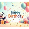 thumbnail image 4 of Panda Party Banner Colorful Happy Birthday Decorations Background for Kids Celebration Backdrop Event Supplies Photo Booth Birthday Party, 4 of 4