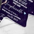thumbnail image 3 of LHSHID Custom Blanket to My Best Friend You are Irreplacable You are One of Those People Who Make My Life Better Couch Blanket, 3 of 4