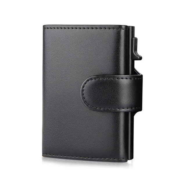 Men's Wallets Man Credit Card Holder Wallet Men Women RFID Aluminum Card Holder Purse Bank Card Holder in Genuine Case