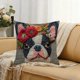 thumbnail image 1 of Funda de almohada de lino bohemio - bordado de elefante en 3D, cojín decorativo multicolor de 45x45cm para sofá y salón, 1 of 6