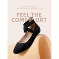 thumbnail image 3 of Zapatos DREAM PAIRS Flats de Mujer con Correa Elástica en el Tobillo Negro, 3 of 7