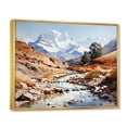 thumbnail image 2 of Designart "Rocky Majesty of Beige Brown Mountains" Landscapes Floater Framed Wall Art Print, 2 of 7