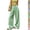 03# Green, variant on Linen Drawstring Pants Women Pinstripe Wide Leg Flowy Pants Palazzo Beach Casual Pant with Pockets Loose Summer Pant Blue XL