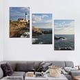 thumbnail image 4 of Nawypu  Canvas Print Pictures Wall Art Painting Portland Head Lighthouse Framed &amp; Stretched Posters Ready to Hang Home Decor Artworks 12''x16''X3 Panels, 4 of 4