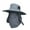 Dark Gray, variant on NOKIO Removable Sun Hat Summer Climbing Fishing Hat Outdoor Sun Hat Sun Hat for Men Women with Neck Flap, Wide Brim Sun Hat for Women&Men