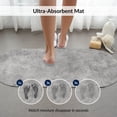 thumbnail image 2 of Evideco French Home Goods Urban Concrete Runner Bath Mat 40x18 – Ultra Absorbent Quick Dry Rug with Anti-Slip Rubber Backing, 2 of 8