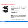 thumbnail image 2 of Rear Rearward Leaf Spring Hanger Set - Compatible with 1988 - 1999 GMC C1500 1989 1990 1991 1992 1993 1994 1995 1996 1997 1998, 2 of 2