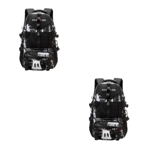 Toystoory táctica de tela Oxford resistente al agua para y pesca, bolsa de , , senderismo al aire libre en blanco y negro 2piezas