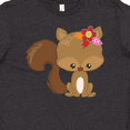 thumbnail image 4 of Inktastic Cute Squirrel, Squirrel With Flowers, Fluffy Tail Youth T-Shirt, 4 of 5