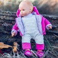 thumbnail image 5 of The Queen's Treasures 15 Inch Baby Doll Clothes, Set of Two Complete Overall Outfits Pink & Green Jackets, Overalls, Shirt, Bootie Shoes, Compatible with American Girls' Bitty Baby Twins, 5 of 5