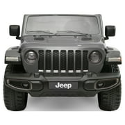 Jeep Gladiator Rubicon 12V Battery Powered Ride on, 2 Seater, Children Ages 3-5, Max Spped 5 MPH, Gray
