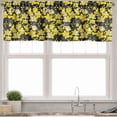 thumbnail image 3 of Ambesonne Orchid Valance & Curtain, Exotic Blossoms Jungle Yard, 55"x45", Black Mustard, 3 of 7