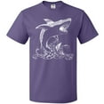 thumbnail image 3 of Inktastic Great White Shark Jumping in White T-Shirt, 3 of 5
