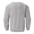 thumbnail image 5 of ZHOGXU Mens Fuzzy Pullover Long Sleeve Round Neck Solid Color Loose Fit Breathable Fashion Sweatshirt For Autumn Winter Daily Wear,Grey,Xl, 5 of 5