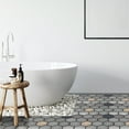 thumbnail image 7 of Lugo 12.1" x 10.43" Lava Stone Mosaic Floor and Wall Tile in Grey (Pack of 9), 7 of 7