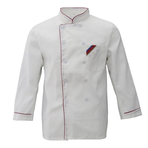 Chaqueta de chef de manga larga, ropa de cocina de hotel para hombres y mujeres XXXL
