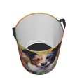 thumbnail image 2 of KLL Colorful Flower Dog Waterproof Foldable Laundry Hamper Bucket with Handles for Storage Bin,Kids Room,Home Organizer (Medium ), 2 of 7