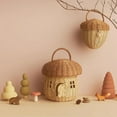 thumbnail image 3 of TENEBRALUX Handmade Wicker Mushroom-Shaped Storage Basket for Outdoor, Kids, Decor, Photography Props, 3 of 9