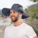 thumbnail image 4 of Sombrero de Pesca con Ventilador Solar Ancho para Hombre, Ajustable a 3 Velocidades, para Exteriores, 4 of 6