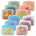 thumbnail image 2 of New Custom Printed Food Grade Kitchen Accessories Silicone Food Container Food Storage Pouch Bags Zipper Freezer Bag Reusable, 2 of 5