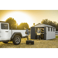 thumbnail image 3 of Keter Oakland 7.5x15 ft. Durable Resin Outdoor Storage Shed With Heavy Duty Floor and Locking Door, Grey, 3 of 4
