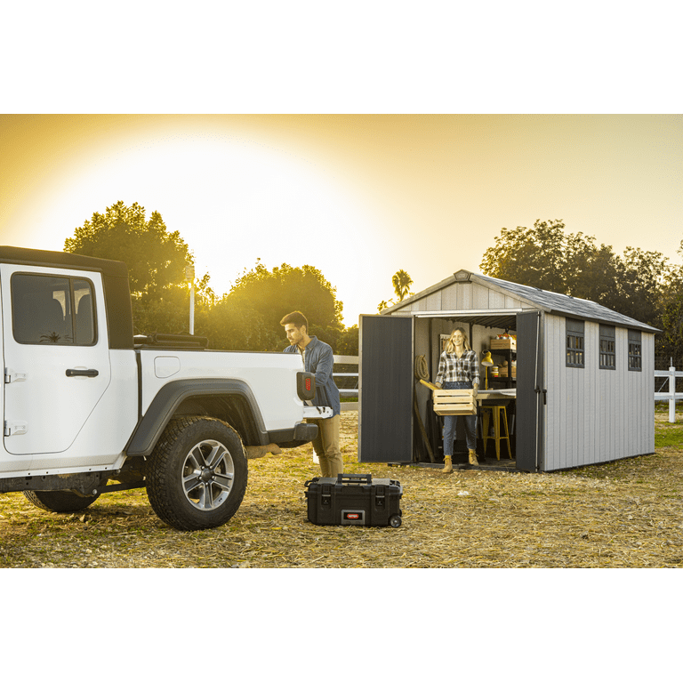 Keter Oakland 7.5x15 ft. Durable Resin Outdoor Storage Shed With