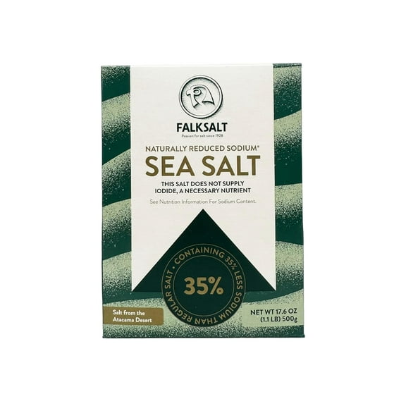 Falksalt Sea Salt Reduced Sodium 17.6 oz (Pack of 10)