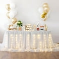 thumbnail image 3 of Wehilion Tulle Table Skirt Ruffle Tutu Table Cloth, LED Table Skirt for Rectangle Table for Baby Shower Wedding, Birthday Party Decoration, 3 of 7