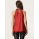 thumbnail image 3 of Sparkle sin mangas halter top para mujer fiesta club cóctel chaleco camisa tanque camisola top Rojo XS, 3 of 6