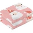 thumbnail image 2 of Dreamtimes Christmas Hipster Santa Faces Cotton Towels Set 2 Pcs Absorbent Hand Towel Face Towels Kitchen Towels Bath Towels for Bathroom Laundry Room Kitchen 16 x 28 Inches, 2 of 7