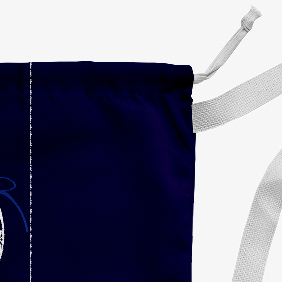 Simply Daisy Filagree Ornaments 18 x 29 inch Navy Laundry Bag